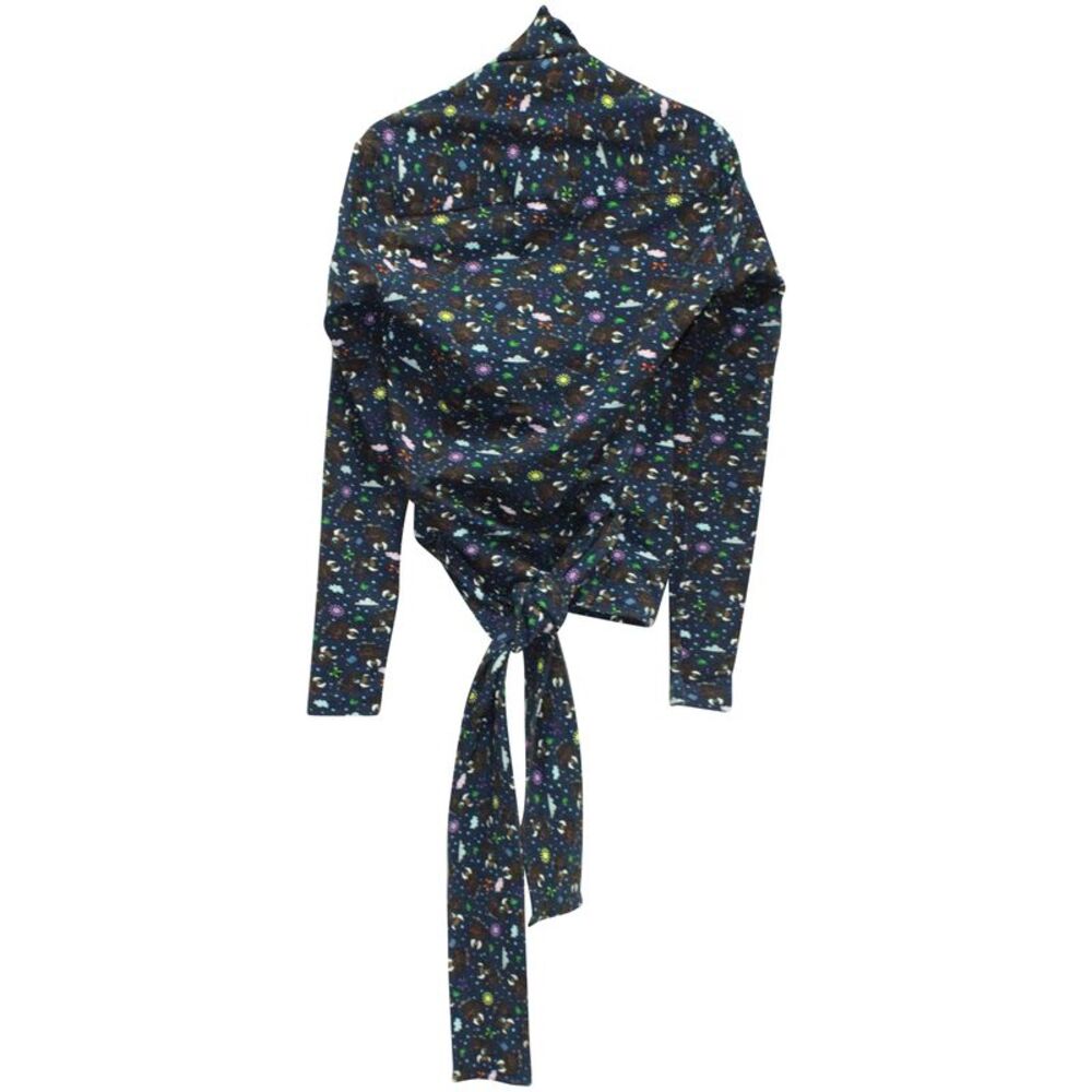 Balenciaga Printed Wrap Top in Multicolor Cotton - Picture 2 of 5